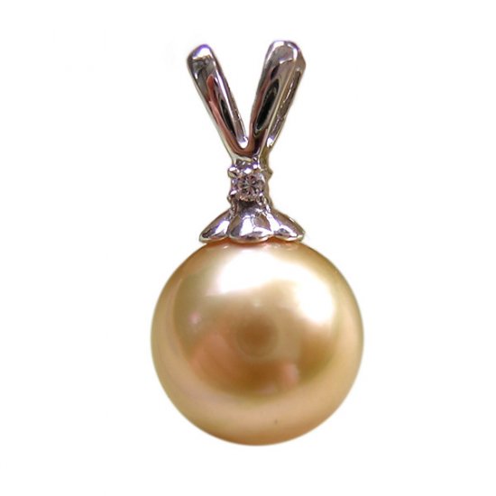 14K Gold 10-11mm Tahitian South Sea Pearl Pendants SPWG-301011001