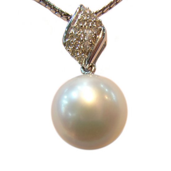 14K Gold 11-12mm Tahitian South Sea Pearl Pendants SPWW-301112043