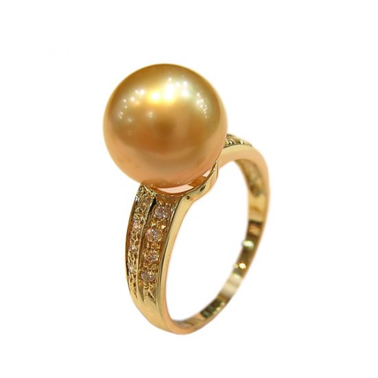 14K Gold 10-11mm South Sea Pearl Ring SRGG-301011004z