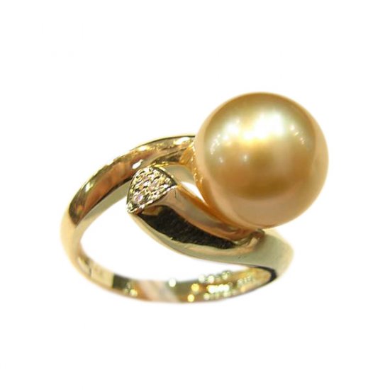 14K Gold 10-11mm South Sea Pearl Ring SRGG-301011010