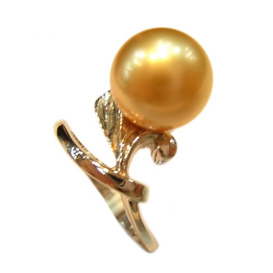 14K Platinum 10-11mm South Sea Pearl Ring SRWG-301011002