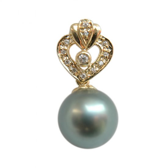 14K Gold 11-12mm Tahitian South Sea Pearl Pendants SPGB-301112019