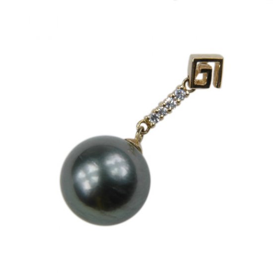 14K Gold 11-12mm Tahitian South Sea Pearl Pendants SPGB-301112020