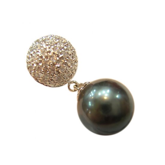 14K Platinum 10-11mm Tahitian South Sea Pearl Pendants SPWB-301011015