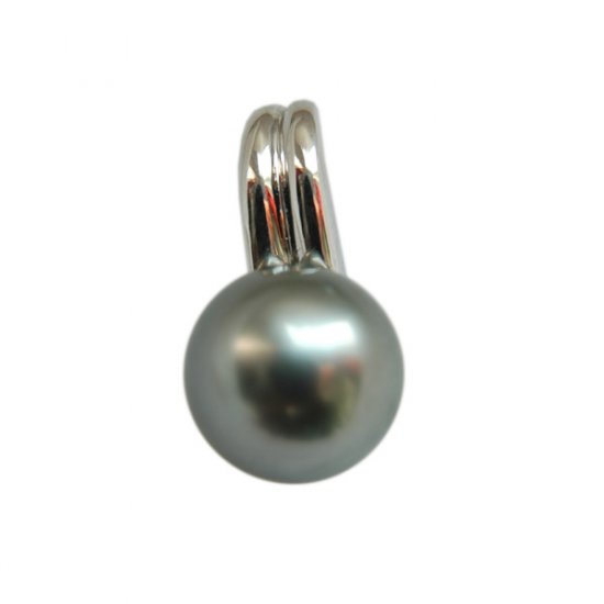 14K Platinum 10-11mm Tahitian South Sea Pearl Pendants SPWB-301011022