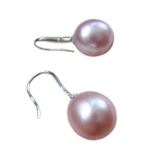 14K Gold 9-10mm Oval Freshwater Pearl Earrings FEWPU-300910012-T