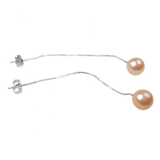 14K Gold 7-8mm Round Freshwater Pearl Earrings FEWP-300708004