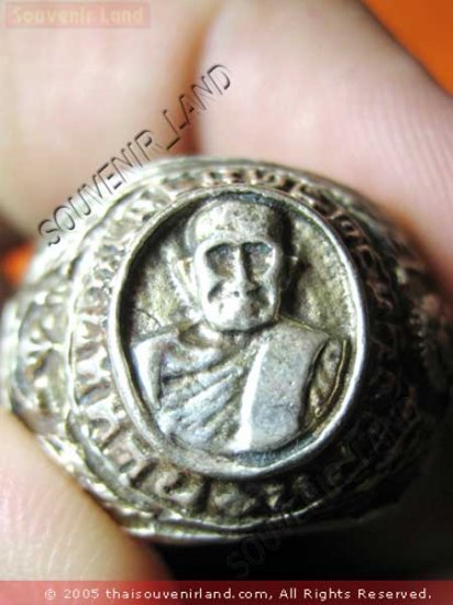 0200-OLD THAI MONK MAGIC BUDDHA AMULET RING LP TUAD