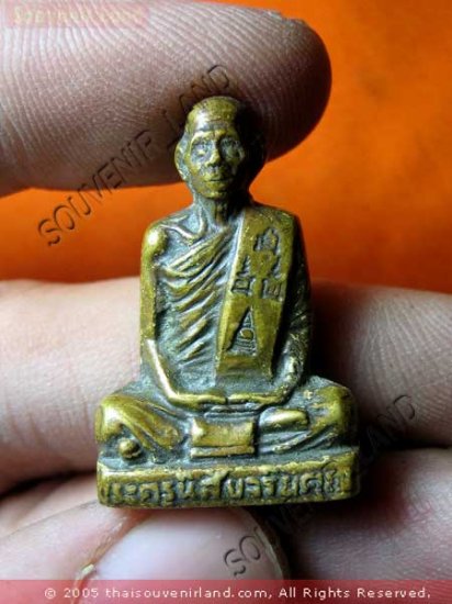 M474-THAI REAL ANTIQUE BUDDHA AMULET PHA KRING LP AOD