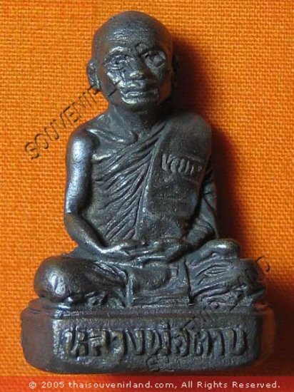 0447-THAI BUDDHIST AMULET FIGURE LP TARB ANCIENT REAL
