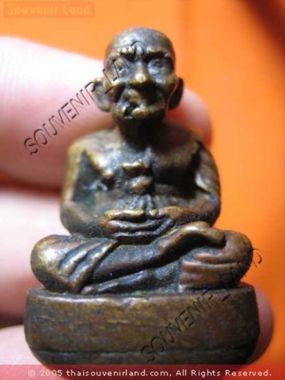 0517-THAI BUDDHIST AMULET ANCIENT STATUE FIGURE LP TUAD