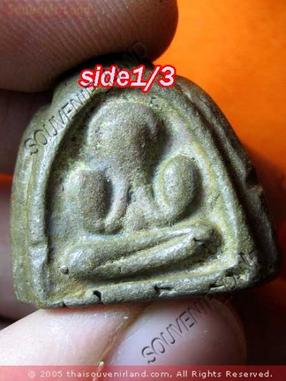 0004-THAI BUDDHA AMULET PHA PIT PID TAH LP KAWE 3 FACE