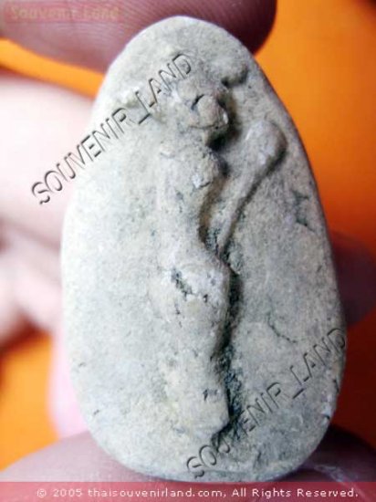 1074-VINTAGE OLD THAI BUDDHA AMULET MONK WAT PLUB
