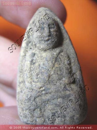 1073-VINTAGE OLD THAI BUDDHA AMULET MONK LP TUAD