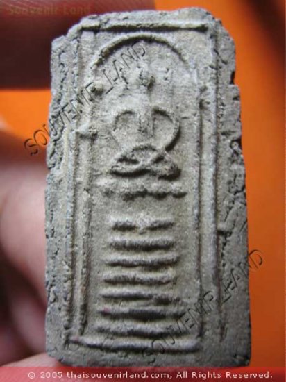 0967-OLD THAI BUDDHA NARROW AMULET SOMDEJ MONK LP PRINK