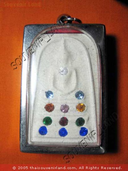 0946-THAI BUDDHA AMULET SOMDEJ GEMS CRYSTAL WAT RAKANG
