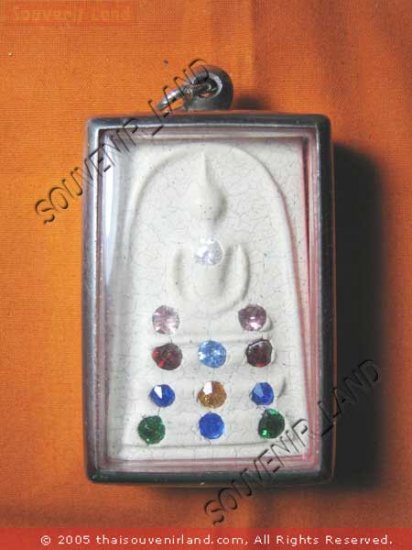 0939-THAI BUDDHA AMULET SOMDEJ GEMS CRYSTAL WAT RAKANG