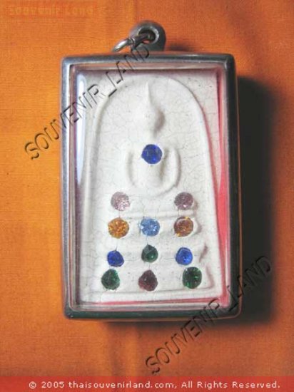 0936-THAI BUDDHA AMULET SOMDEJ GEMS CRYSTAL WAT RAKANG