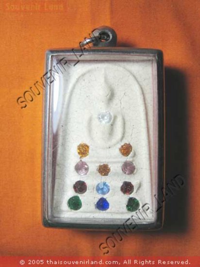 0935-THAI BUDDHA AMULET SOMDEJ GEMS CRYSTAL WAT RAKANG