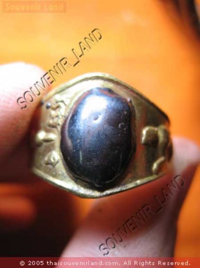 0799-OLD RARE THAI BUDDHA AMULET RING LP UOON LAK-LAI