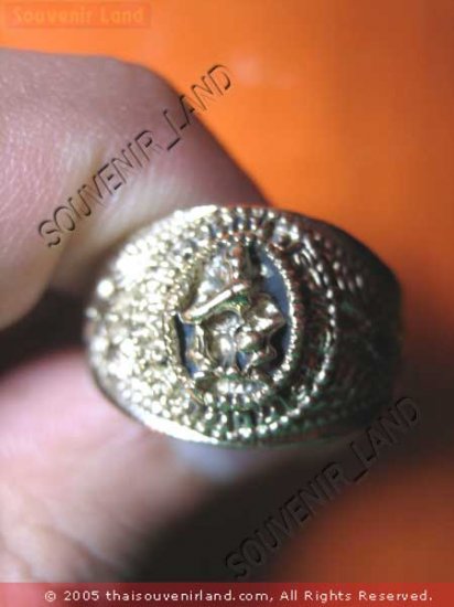 0792-VINTAGE OLD RARE THAI BUDDHA AMULET RING LP KOON