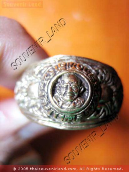 0783-VINTAGE OLD RARE THAI BUDDHA AMULET RING LP NGERN
