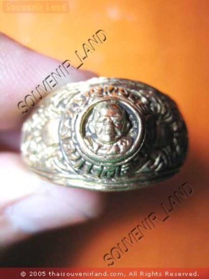 0781-VINTAGE OLD RARE THAI BUDDHA AMULET RING LP NGERN