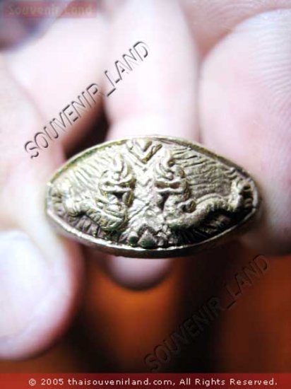 0775-RARE THAI BUDDHA AMULET RING KUBA KRITSANA NAGA 2H