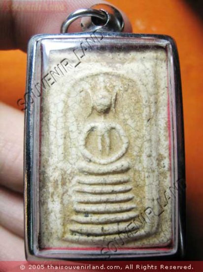 0771-ANTIQUE THAI BUDDHA AMULET TABLET SOMDEJ LP PHOO