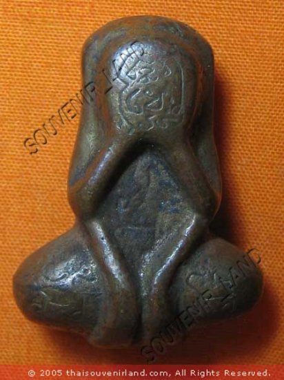 0643-THAI BUDDHIST AMULET CLOSE EYE PHA-PIT-TAH LP NARK
