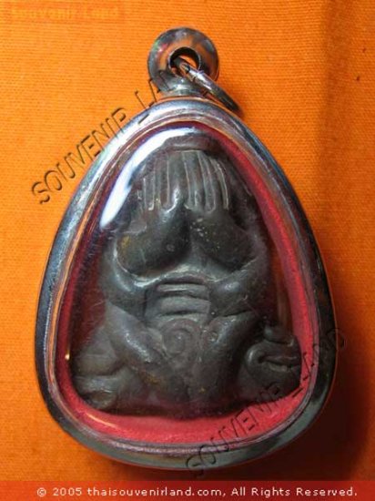 0638-THAI BUDDHIST AMULET CLOSE EYE PHA-PIT-TAH LP AIEM