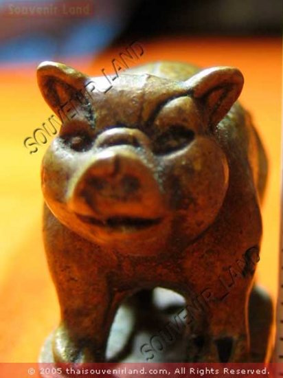 0551-THAI BUDDHA AMULET PIG TALISMAN LP PERN MAGIC RARE