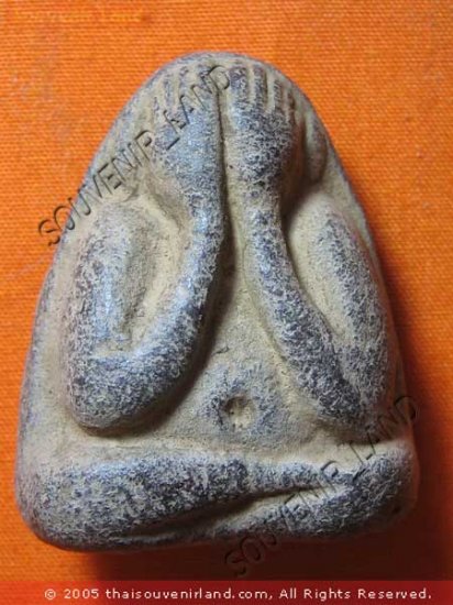 0527-THAI BUDDHIST AMULET CLOSE EYE PHA-PIT-TAH LP JEEN