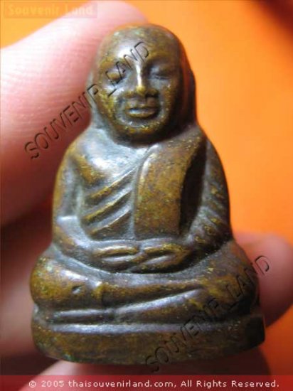 0491-THAI BUDDHIST AMULET FIGURE LP NGERN OLD 1972