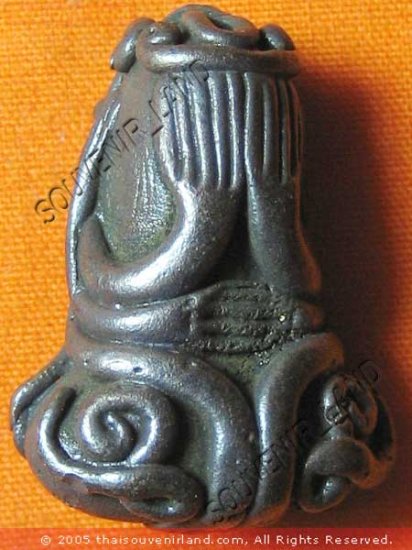 0180-THAI AMULET CLOSE EYE PHA-PIT-TAH MONK LP AIEM