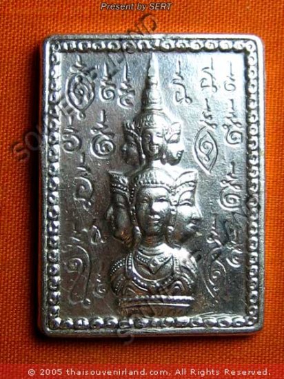M398-THAI BUDDHA AMULET COIN CHARM HEAD JA-TU-KAM RAMA