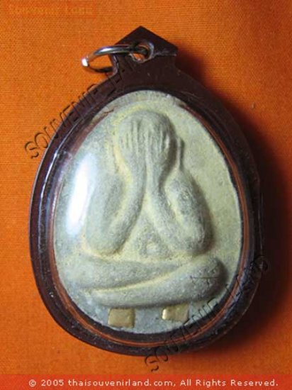 0470-THAI BUDDHIST AMULET CLOSE EYE PHA-PIT-TAH LP THOE