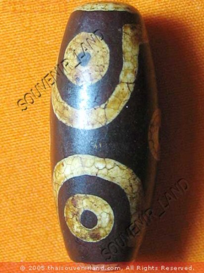 0230-NATURAL TIBETAN AGATE DZI BEAD AMULET MAGIC THAI