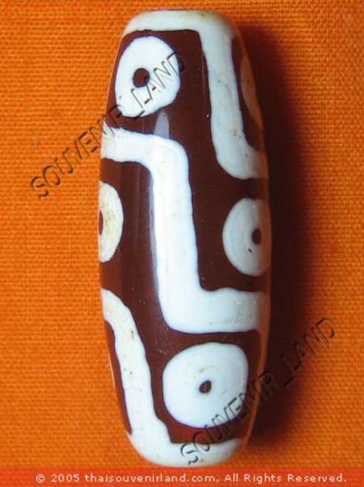 0225-NATURAL TIBETAN AGATE DZI BEAD AMULET MAGIC THAI