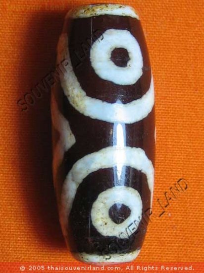 0224-NATURAL TIBETAN AGATE DZI BEAD AMULET MAGIC THAI