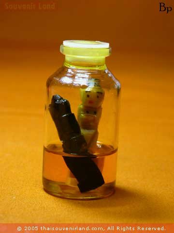 M728-THAI BUDDHA AMULET MAGIC MONK LUCKY LOVE KUMAN OIL