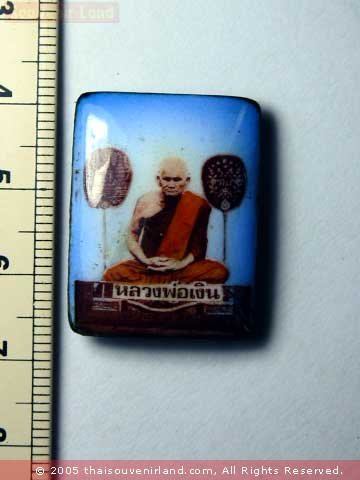 M095-OLD COLOR PHOTO LP NGERN THAI MONK BUDDHA AMULET
