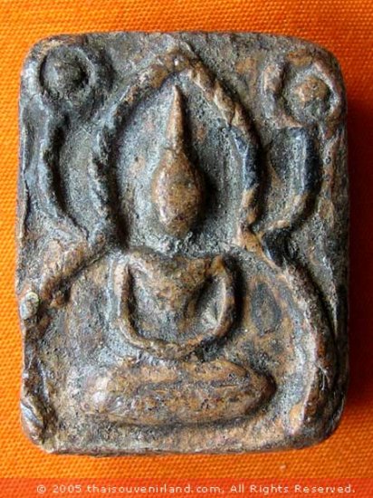 M224-THAI BUDDHA AMULET PENDANT KHUN-PAEN LP NONG MONK