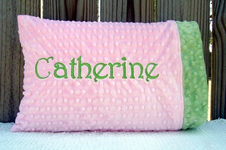 Monogrammed Personalized Minky Baby/Toddler/Travel Pillowcase and Pillow