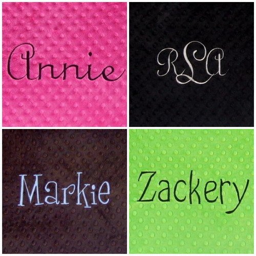 Personalized Monogrammed Standard Minky Pillowcase