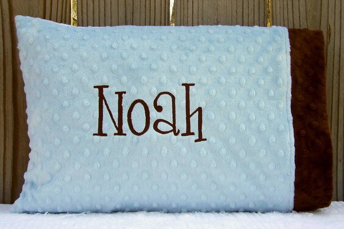 Custom Minky Toddler Pillow Case
