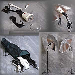 2 Studio Strobe/Lighting/Flash Portrait Kit 1