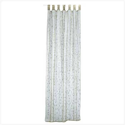 Green Embroidered Curtain