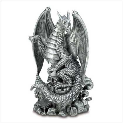 Fierce Black Dragon Figurine