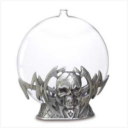 Pewter Skull Oil Burner